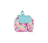 Seven Camomilla Tropical Flower Backpack, Blue, Adjustable Shoulder Straps, Drawstring Closure, Leisure, Travel, Gift Idea for Girls