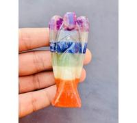 Seven Chakra Angel | Seven Chakra Crystal Angel | Seven Chakra Angel Figurine | Seven Chakra Pocket Angel | Removal of Negative Energy & Stress, 3inches