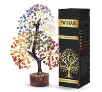 Seven Chakra Gemstone Tree Ornament - Red 10-12 Inches