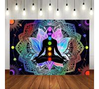Seven Chakra Photographic Background Spiritual Yoga Backdrop Trippy Hanging Bedroom College Dorm Banne 350x230cm
