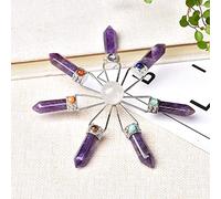 Seven Chakra Pyramid Natural Crystal Amethyst Stone Crystal Point Home DecorationEnergyStone Ornaments Gift,Obsidian,1pc
