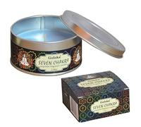 Seven Chakra Scented Travel Candle, Metal Tin, 70g, 6 Hours Burning Time