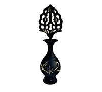 Seven Chakra Tree Brass Surmedani Surma Holder Kohl Kajal Applier with Surma (Black)