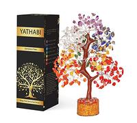 Seven Chakra Tree - Crystal Tree for Positive Energy - Chakra Tree of Life - Feng Shui Tree - Crystals and Stones - Spiritual Items - Good Luck Gift - Housewarming Gifts for Women (10-12 Inch Approx.)