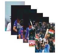 Seven Chakra Tree Plastic Set Of 6 Virat Kohli Poster For Home Office And Student Room Wall | Aesthetic Poster | Wall Decor (12X8 Inch)