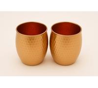 Seven Chakra Tree Premium Hammered Copper Tumbler - 100% Pure Copper Glass for Ayurvedic Wellness & Detox - Handcrafted, Rustic Finish, 300m (2)