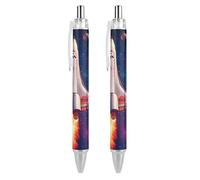 Seven Chakra Yoga Meditation Ballpoint Pens Retractable Blue Ink Ball Point Pen Smooth Writing Work Pen 4 PCS