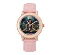 Seven Chakra Yoga Meditation Womens Elegant Watch Analogue Quartz Watch Leather Band Wristwatch