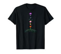 Seven Chakras as Chakra Colored Flowers, Yoga and Meditation Value Graphic T-Shirt