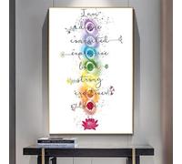 Seven Chakras Corresponding Healing Crystals Guide Canvas Paintings Posters Prints Wall Art Pictures For Yoga Room Decor Cuadros 21X30Cm Unframed
