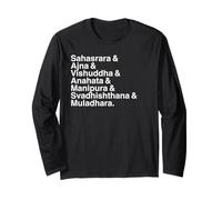 Seven Chakras Helvetica Graphic Long Sleeve T-Shirt