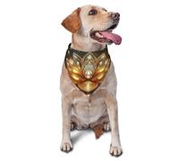 Seven Chakras Meditation Zen - Holy Lotus Printed Graphic Pet Triangle Scarf For Dogs & Cats, Adjustable Cute Pet Bandana For & Photo Shoots