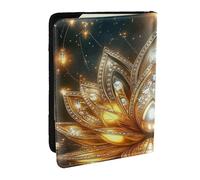 Seven Chakras Meditation Zen - Holy Lotus Printed Passport Holder,Travel Pu Leather Passport Cover Case Organiser for Men Women,6.5 Inch