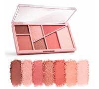 Seven-Color Eyeshadow Palette - Matte, Shimmer & Glitter Finishes for Smokey, Everyday & Party Makeup, Waterproof Long-Lasting, Highly Pigmented for All Skill Levels (01 Rosewood Shimmer Eyes)