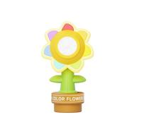 Seven Color Flower Bubble Machine 7 Color Sunflower Rechargeable Bubble Blower with Lights Dancing Sunflower Bubble Machine for Kids Ages 4-8,Toddlers 3 and up Automatic Bubble Maker