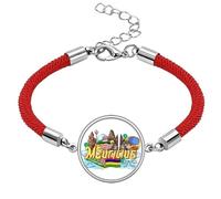 Seven Coloured Earth Mauritius Graffiti Lucky Red String Bracelet Rope Bracelet Handmade