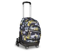 Seven Comby School Trolley with 8 Wheels, Golden Paint, Grey, 31L, Dismountable, Use as Backpack, Multipurpose Bags, Laptop Bag, Foldable Structure, Telescopic Pole, Primary and Middle School, Kids