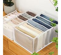 Seven Compartment Clothes Storage Divider Box Washable Nonwoven Fabric Compact Space Saving Closet Organizer for Household Tidy Storage