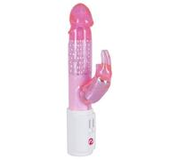 Seven Creations Sparkling Clear Rabbit Pink Vibrator
