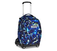 Seven Detach Electicvibe Boy Jack 8 Wheels School Trolley Blue, 34 L, Discomposable, Detachable Backpack, 4 in 1, Cross-over System, Multifunctional Pockets, Elementary and Middle School, Child, Boy