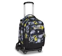 Seven Detach Golden Paint Jack 8 Wheels School Trolley Grey, 34 L, Disassembled, Detachable Backpack, 4 in 1, Cross-over System, Multifunctional Pockets, Elementary and Middle School, Children, Boys