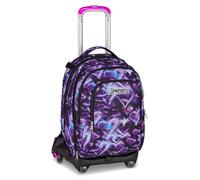 Seven Detach LOVEPASS 8 Wheels Jack School Trolley Violet, 34 L, Discomposable, Detachable Backpack, 4 in 1, Cross-over System, Multifunctional Pockets, Elementary and Middle School, Girl, Girl