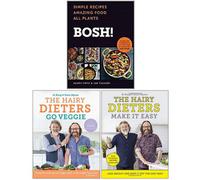 Seven Dials Bosh Simple Recipes Hardcover, The Hairy Dieters Go Veggie, The Hairy Dieters Make It Easy 3 Books Collection Set