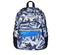 Seven Dual Detach School Backpack, Light Blue, Double Compartment 32 L, with PC Pocket, Bottle Pocket, Pocket with Organizer and Detachable Compartment, Middle and Upper School, Boy Backpack, grey