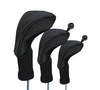 Seven-Flower 3PCS Golf Head Covers for Woods Driver Hybrid with Interchangeable Number Tags. Novel Durable Golf Club Head Covers for Wood Clubs
