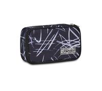 Seven FREETHINK Quick Case School Pencil Case, Black, Rectangular Pencil Case, Equiped, Spacious 45 Pieces, Complete with Pencils, Pens and Colours, Elementary and Middle School, Children, Teenagers