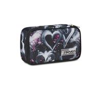 Seven FREETHINK Quick Case School Pencil Case, Grey, Rectangular Pencil Case, Large, 45 Pieces, Complete with Pencils, Pens and Colours, Elementary and Middle School, Girl, Girls, Leisure