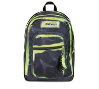 Seven Freethink School Backpack, Double Compartment, Black, 34 L, Multifunction, Front Pocket, Side Pocket for Bottles, Internal Laptop Compartment, Middle and High School, Children, Boys