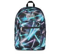 Seven Freethink School Backpack, Double Compartment, Blue, 34 L, Laptop Compartment ablet, Multifunctional Pockets, Side Bottle Pocket, Middle and High School, Children, Boys