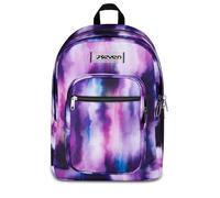 Seven FREETHINK School Backpack, Double Compartment, Purple, 34 L, Laptop Compartment ablet, Multifunctional Pockets, Side Bottle Pocket, Middle and High School, Girl, Girl