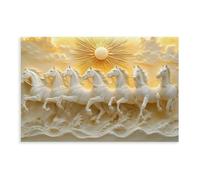 Seven Galloping Horses Poster Canvas Poster for Bedroom Decor Gift