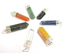 Seven Gemstone Chakra Pointer Pendants Fashion Positive Energy Healing Gift Wellness Reiki Meditation Handcrafted Accessory