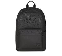 Seven GlitzyCute Round Backpack, Black, Notebook Holder and Bottle Pocket, 26.5 Litres, Padded Backrest, Girls and Girls