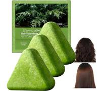 Seven Green Shampoo Bar, Usman Grass Solid Shampoo, Gentle Hair Cleansing Shampoo Soap, Seven Green Herbal Solid Shampoo Bars, Triangle Shampoo Bar,for Anti-Thinning & Hydrating Scalp Care (3 pcs)