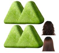 Seven Green Shampoo Bar, Usman Grass Solid Shampoo, Gentle Hair Cleansing Shampoo Soap, Seven Green Herbal Solid Shampoo Bars, Triangle Shampoo Bar,for Anti-Thinning & Hydrating Scalp Care (4 pcs)