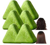 Seven Green Shampoo Bar, Usman Grass Solid Shampoo, Gentle Hair Cleansing Shampoo Soap, Seven Green Herbal Solid Shampoo Bars, Triangle Shampoo Bar,for Anti-Thinning & Hydrating Scalp Care (6 pcs)