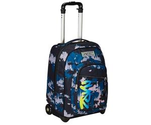 Seven GreenScreen Fixed Trolley Bag, Blue, 2 in 1, Dual Use, Trolley and Backpack, Travel School Backpack, Child Boy, blue, Taglia unica, School