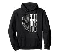 Seven Greys A Week Funny Pun and Retro Grey Alien UFO Pullover Hoodie