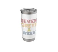 Seven Greys A Week Pun UFO Fan Retro Stainless Steel Insulated Tumbler