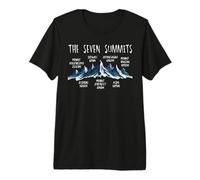 Seven Highest Summits Mount Everest Kosciuszko Kibo Denali Premium T-Shirt