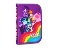 Seven Inside Out 2 Pencil Case, 1 Zip, Purple, Single Compartment Pencil Case Complete with Crayons, Marker, Backpack Accessories, Girl, Purple, Taglia Unica, Modern