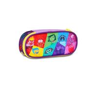 Seven Inside Out 2 Round Plus Pencil Case, Purple, Oval Pencil Case with Elastic Bands and Pocket for Pens, Pencils and Accessories, School Backpack, Elementary and Middle School, Girls and Girls