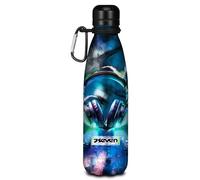 Seven Insulated Water Bottle, Black, 500 ml, Stainless Steel, BPA-Free, Leakproof, Keep Warm Temperature 12h Reddo 24h, Reusable, for Children and Teenagers, School, Sport, Travel