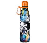 Seven Insulated Water Bottle, Orange, 500 ml, Stainless Steel, BPA-Free, Leakproof, Keep Warm Temperature 12h Reddo 24h, Reusable, for Children and Teenagers, School, Sport, Travel