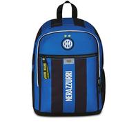 Seven Inter Football Double Compartment Backpack, Blue, Front Zip Pocket and Bottle Pocket, Child, Elementary School, blue, Taglia unica, Casual