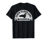 Seven Island Lake Northern Wisconsin Loon T-Shirt